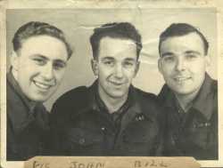 John with his mates Vic and Bill