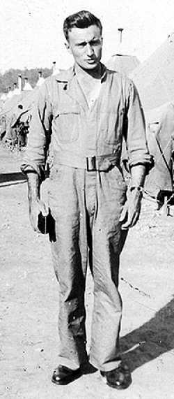 Thayer U. Carlton, Robert's friend, taken at Camp Toccoa in 1942. Carlton was a private at the time this picture was taken. He eventually became a sergeant. Carlton was killed in action in 1944.