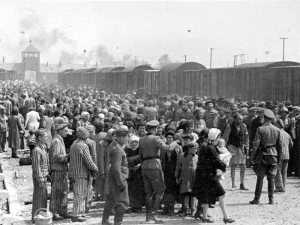 Selection process at Auschwitz - Birkenau on the 'Rampe'