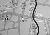 The map of the polish paratroopers movement
