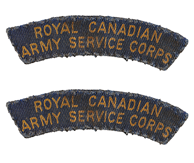 Royal Canadian Army Service Corps shoulder titles