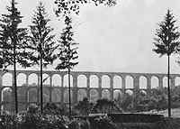 Ed made a picture in 1944 of the Roman Viaduct in Chaumont, France