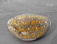 The stone George on which he wrote: 14:00 D-Day, St-Laurent-Sur-Mer, June 6th 1944