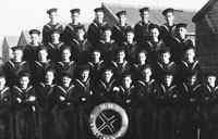 Ord/Sea Bill Fullilove commenced his Royal Navy training November 2nd 1942 at HMS Collingwood. He is shown with other members of Class 17T Maintop. He is to be seen in the top row first on the left.