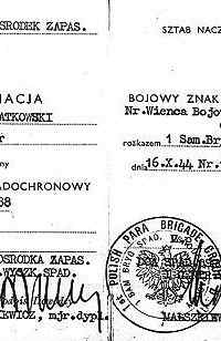 A piece of his soldier card