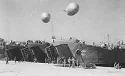 LST's in action on the beach