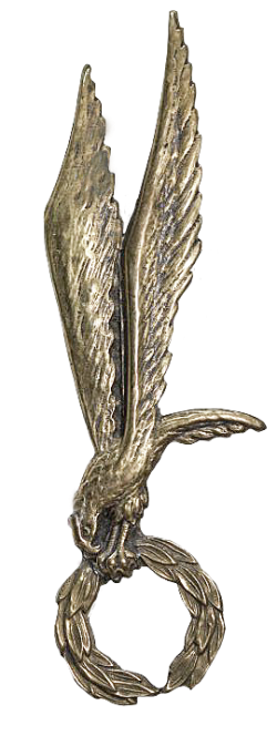 The extra wreath in the claws of the eagle were given after the Arnhem jump.