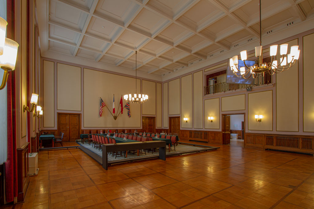 The hall where the surrender was signed