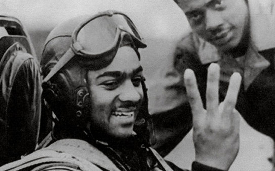 Harry T. Stewart celebrates his “hat trick.”