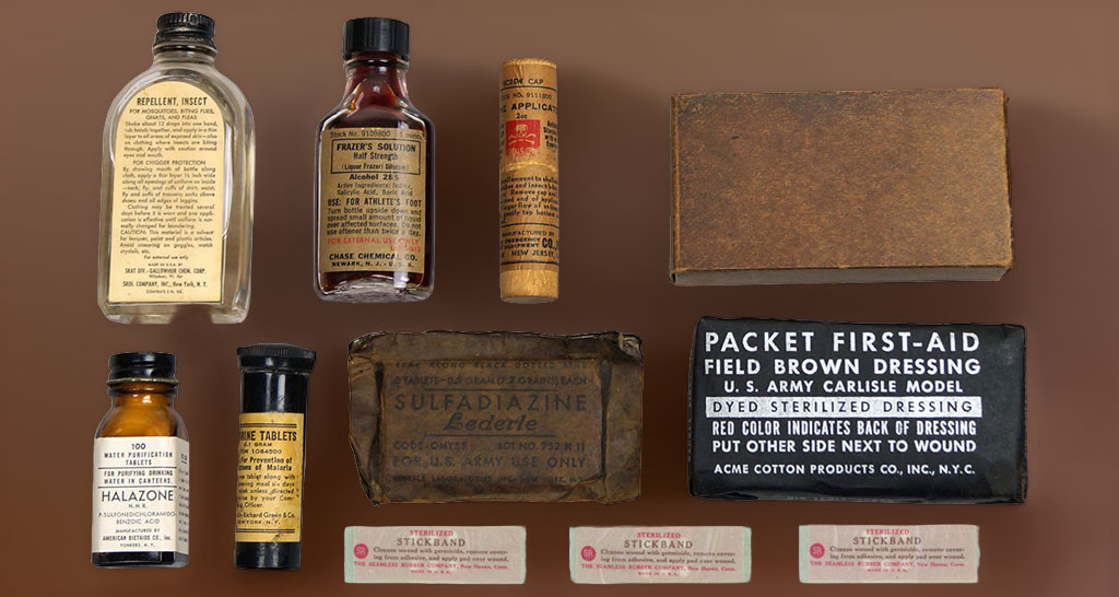 The contents of a WW2 US soldier Kit