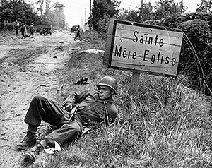 Sainte-Mere-Eglise after the liberation