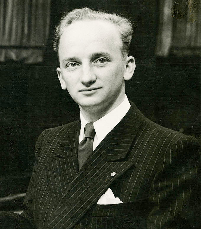 Chief Prosecutor Benjamin Ferencz during the Einsatzgruppen Trial of the Subsequent Nuremberg Proceedings.&nbsp;