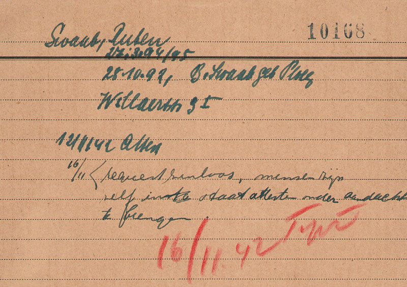 Ruben Swaab/s personal card