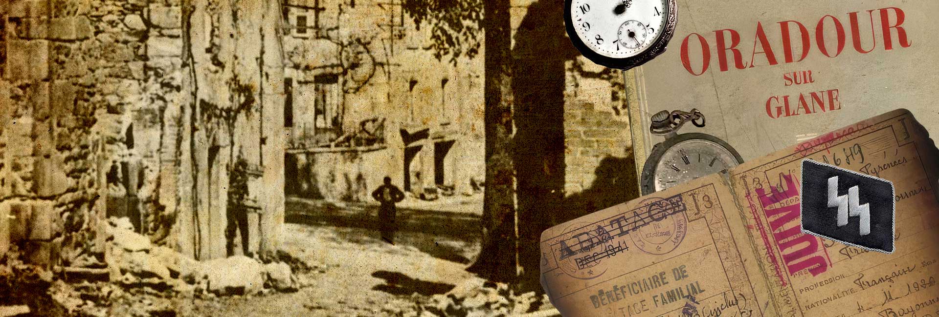 Massacre of 643 French men, women and children on June 10th 1944 in Oradour-sur-Glane, France