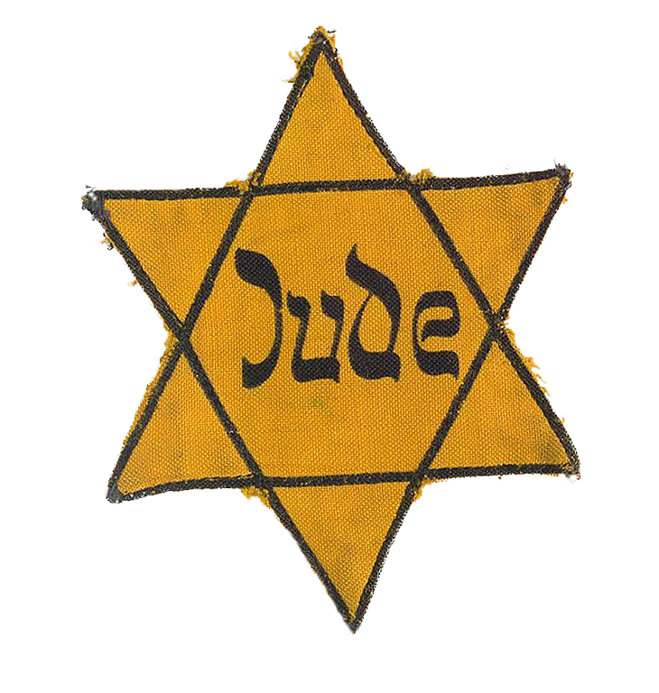 Nazis implemented an obligatory Jewish badge (to identify Jews) between 1939 and 1945. Like this Star of David