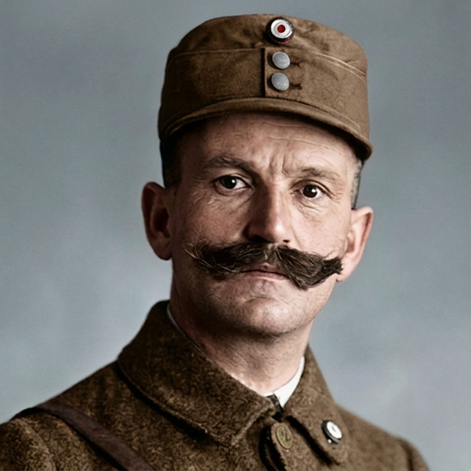 Ulrich Graf, Adolf Hitler's personal bodyguard, who shielded Hitler from gunfire during the Beer Hall Putsch on 9 November 1923. Seriously wounded after taking five bullets, he is widely credited with saving Hitler's life.