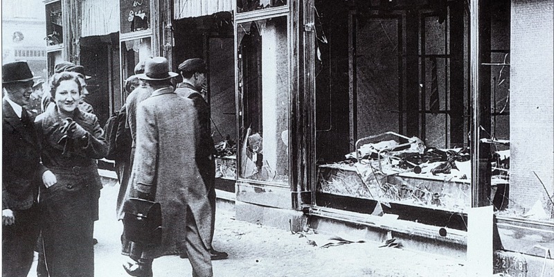 A looted Jewish-owned shop after the November Pogroms.