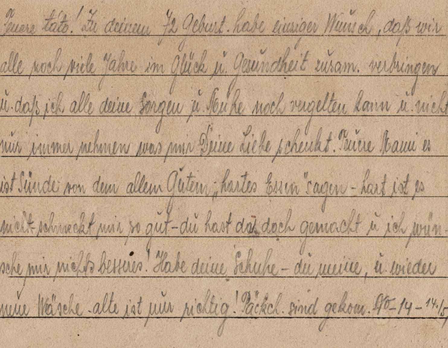 A letter from Ravensbr&uuml;ck from Miss Jirina Heringova