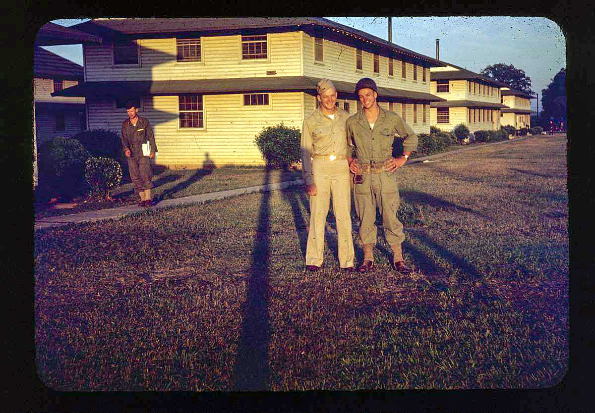 John with his brother Captain Theos Jardin Thompson of West Point 1944