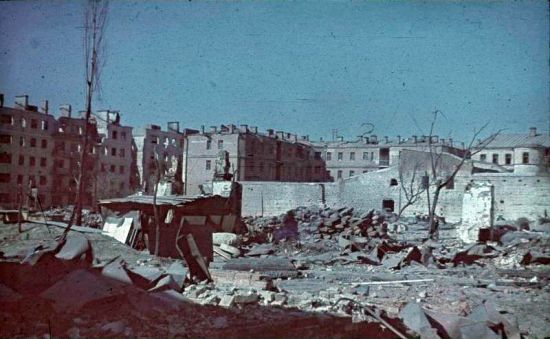 Devastated ruins of Stalingrad