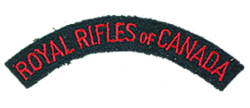 The Royal Rifles of Canada shoulder title
