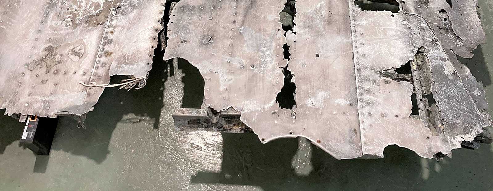 The wreckage of the bomber Foundation Egmond '40-'45