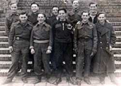 Glucksburg, Germany, May 1945. George is in the middle of the back row.
