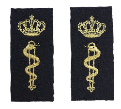 Dutch Royal Navy Doctor collar patches