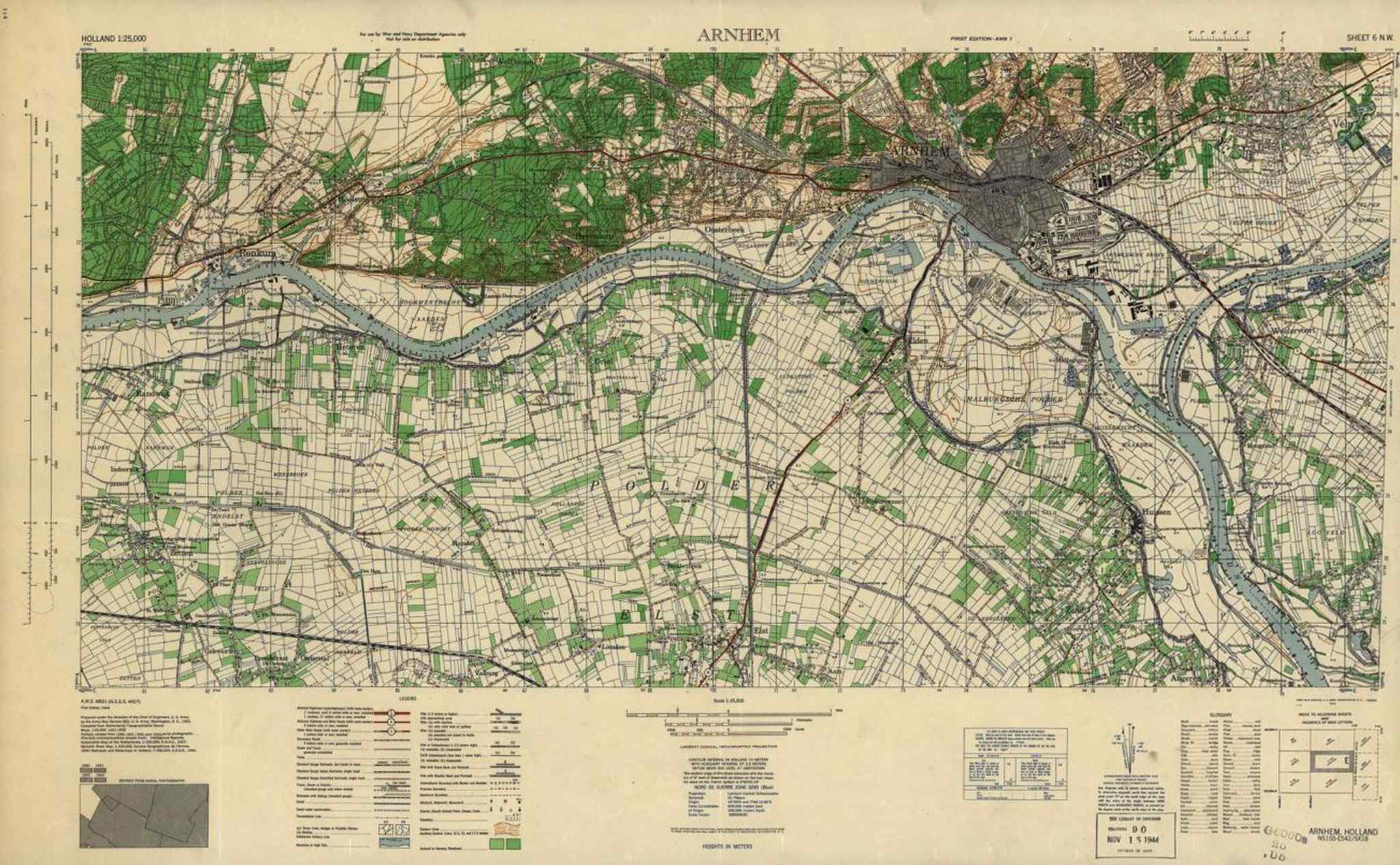 Battle map of the Operation Market Garden