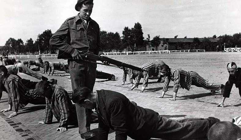 Penalty gymnastics for collaborators in the former Camp Vught.