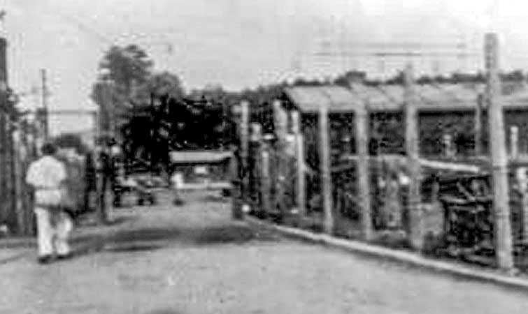 The entrance to the 'Richard' subcamp concentration camp