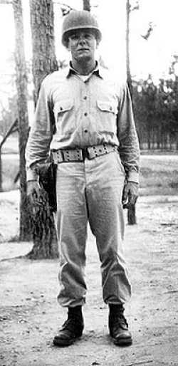 P.f.c. Larry Bennett in June 1944 at Camp Livingston, Louisiana.