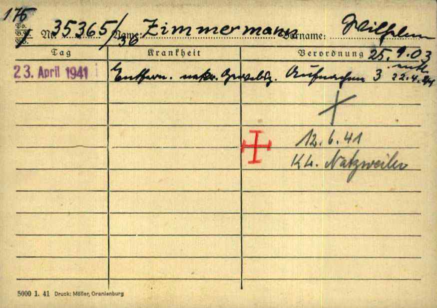 A Natzweiler-struthof document