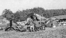 Wreckage of Frank Murphy's B17, shot down near Munster, Germany