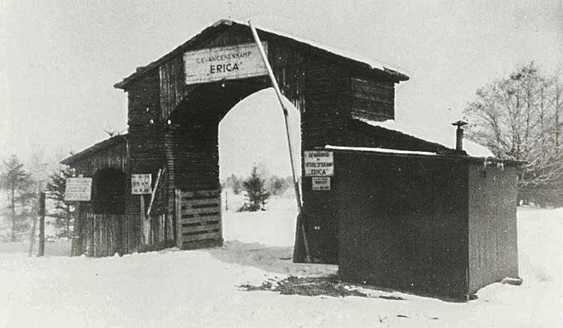 The main gate of Camp Erika