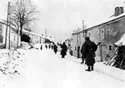 The 87th on patrol in Moircy, Belgium