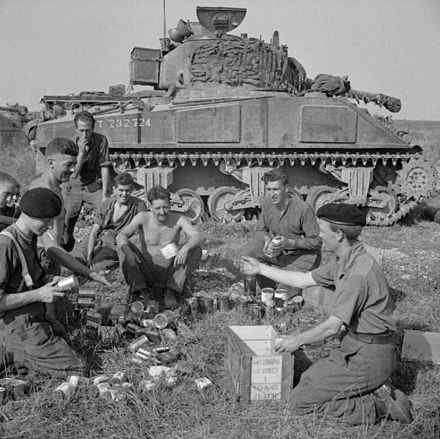 Northamptonshire Yeomanry crew during Operation Totalize