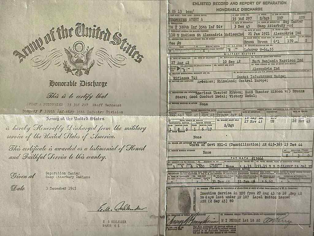 Avery's discharge papers