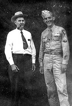 Robert Webb with his father Douglas Webb, taken in 1945, Greenville, Texas