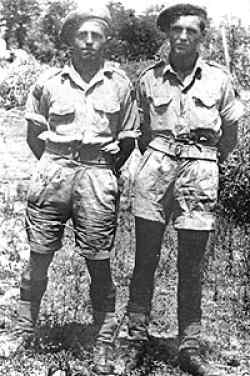 That sturdy soldier on the left is Stan shortly after  the push  down the length of the Liri and Sacco Valleys between Cassino and Rome.