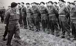 Daan, fifth from the right, during an inspection visit by Bernard Montgomery