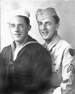 James A. besong with his brother Jack who was in the navy.