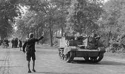 September 21, 1944 Brencarrier of the reconnaissance unit over Rijksweg Reek-Grave
