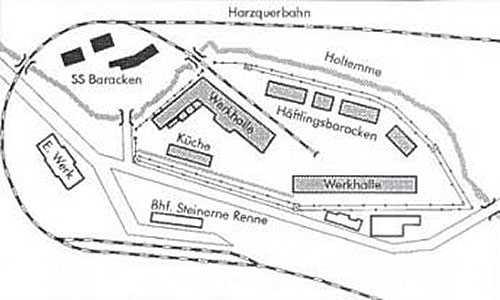 Layout of the Steinerne Renne subcamp grounds