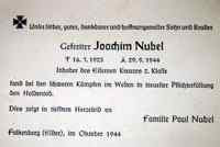 The obituary send to my parents stating that I had died.
