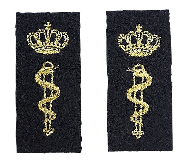 Dutch Royal Navy Doctor collar patches