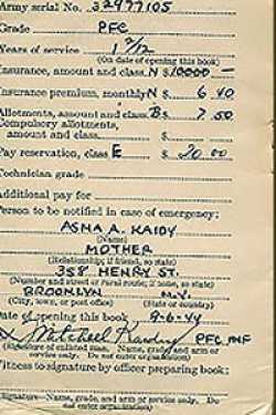 Mitchell's army pay record