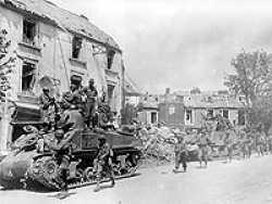 Liberation of Coutances, Normandy.