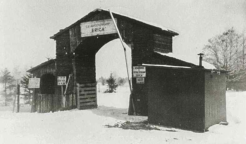 The main gate of Camp Erika