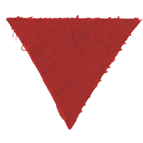 Red triangle used for political prisoners in concentration camps